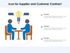 Icon For Supplier And Customer Contract