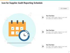 Icon for supplier audit reporting schedule
