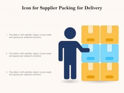 Icon for supplier packing for delivery
