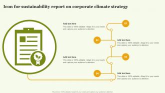 Icon For Sustainability Report On Corporate Climate Strategy