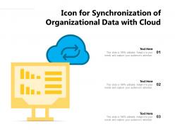 Icon for synchronization of organizational data with cloud