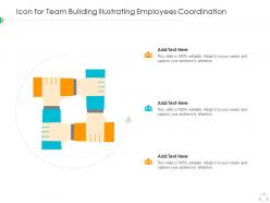 Icon for team building illustrating employees coordination