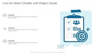 Icon For Team Charter With Project Goals