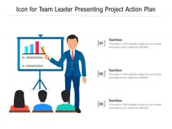 Icon for team leader presenting project action plan