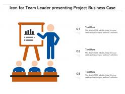 Icon for team leader presenting project business case