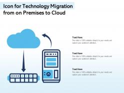 Icon for technology migration from on premises to cloud
