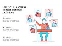 Icon for telemarketing to reach maximum customers