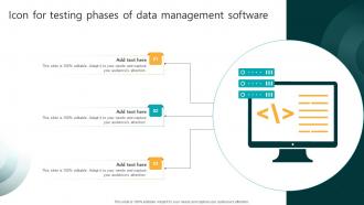 Icon For Testing Phases Of Data Management Software