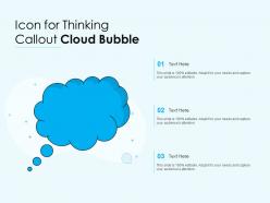Icon for thinking callout cloud bubble