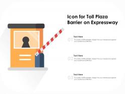 Icon for toll plaza barrier on expressway