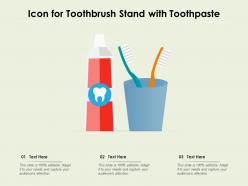 Icon for toothbrush stand with toothpaste
