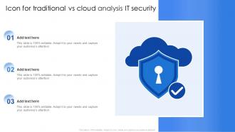 Icon For Traditional Vs Cloud Analysis It Security