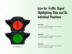 Icon for traffic signal highlighting stop and go individual positions
