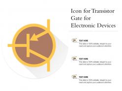 Icon for transistor gate for electronic devices