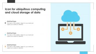 Icon For Ubiquitous Computing And Cloud Storage Of Data
