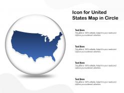 Icon for united states map in circle
