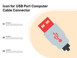Icon for usb port computer cable connector