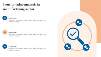 Icon For Value Analysis In Manufacturing Sector