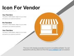 Icon For Vendor Powerpoint Presentation