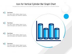 Icon for vertical cylinder bar graph chart
