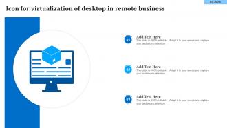 Icon For Virtualization Of Desktop In Remote Business