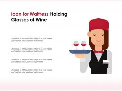 Icon for waitress holding glasses of wine