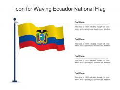 Icon for waving ecuador national flag