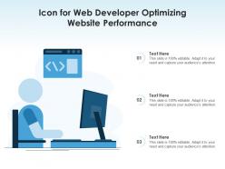 Icon For Web Developer Optimizing Website Performance