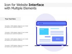 Icon for website interface with multiple elements