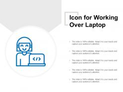 Icon for working over laptop
