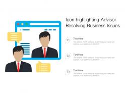 Icon Highlighting Advisor Resolving Business Issues