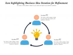 Icon Highlighting Business Idea Iteration For Refinement