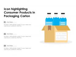 Icon Highlighting Consumer Products In Packaging Carton