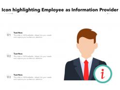 Icon Highlighting Employee As Information Provider