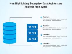 Icon highlighting enterprise data architecture analysis framework