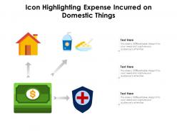 Icon Highlighting Expense Incurred On Domestic Things