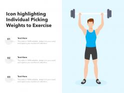 Icon Highlighting Individual Picking Weights To Exercise