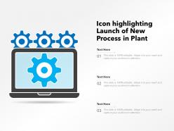 Icon highlighting launch of new process in plant
