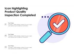 Icon highlighting product quality inspection completed