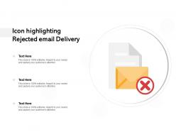 Icon highlighting rejected email delivery