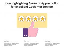 Icon highlighting token of appreciation for excellent customer service