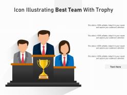 Icon illustrating best team with trophy