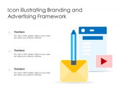 Icon illustrating branding and advertising framework