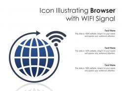 Icon illustrating browser with wifi signal