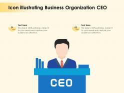 Icon illustrating business organization ceo