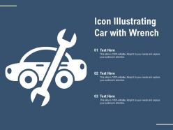 Icon illustrating car with wrench