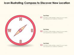 Icon Illustrating Compass To Discover New Location