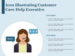 Icon Illustrating Customer Care Help Executive