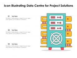 Icon illustrating data centre for project solutions