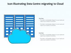 Icon illustrating data centre migrating to cloud